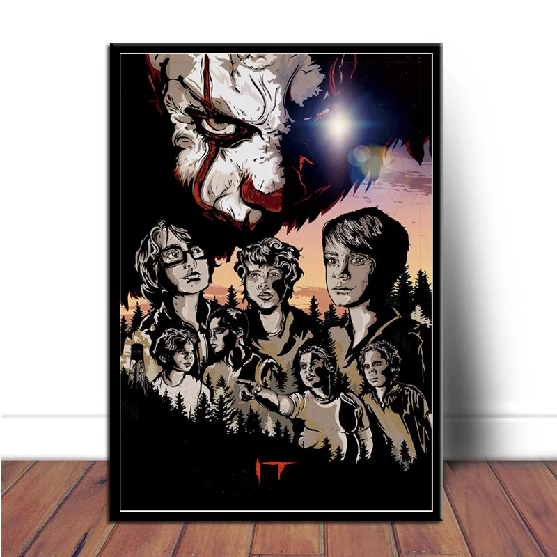 Плакат из фильма ужасы плакаты и принты Стивена Кинга пеннивайза Картина на