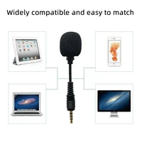 mini noise reduction microphone for recording live portable small microphone mobile phone computer direct plug 3 5mm audio plug