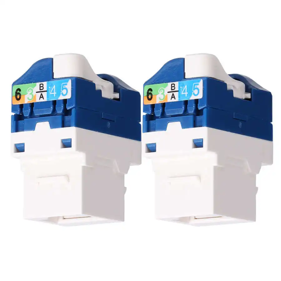 

2pcs Networks Cable Connector Cat6 Networks Module Rotating RJ45 Networks Cable Information Connector Socket Adapter