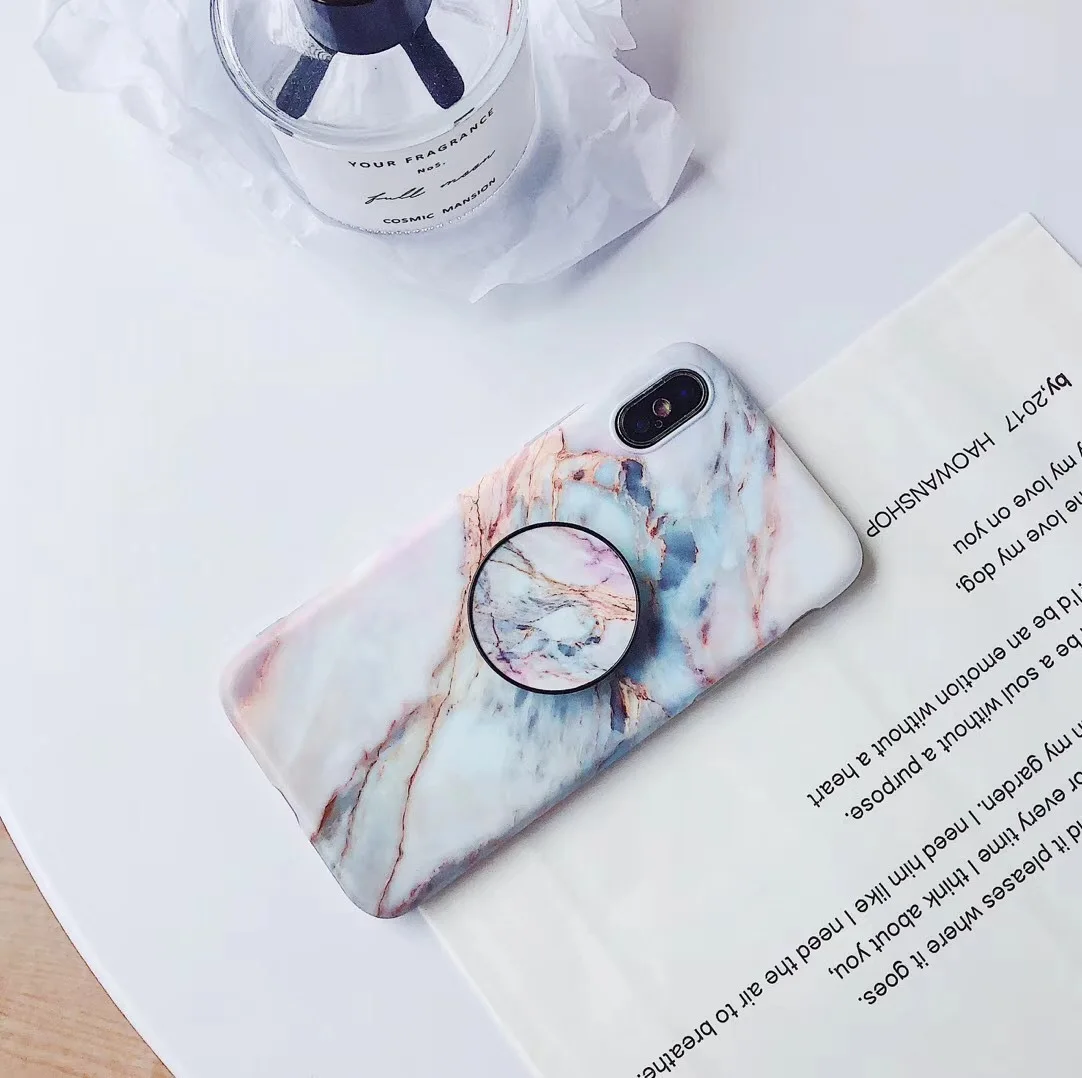 Only Holder Marble5 3D мультфильм круглый держатель мобильного телефона анти-капля палец кольцо стенд кронштейн для iPhone X XS XR 8 7 6s samsung все телефоны - Цвет: Only Holder Marble5