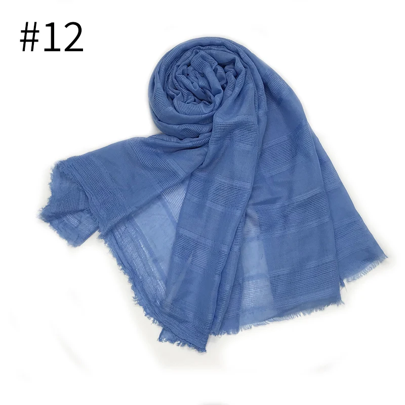 Number 12 colors Модные импортные товары, хлопковое белье сплошной цвет, дизайнерский шарф с кисточками, высокое качество, модная и великолепная бандана, Женский хиджаб - Цвет: Number 12 colors
