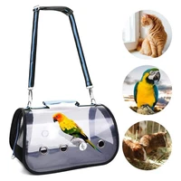 portable parrot bird bag clear handheld car bird cage packing bag with holes outdoor travelling pet bird bag supplies
