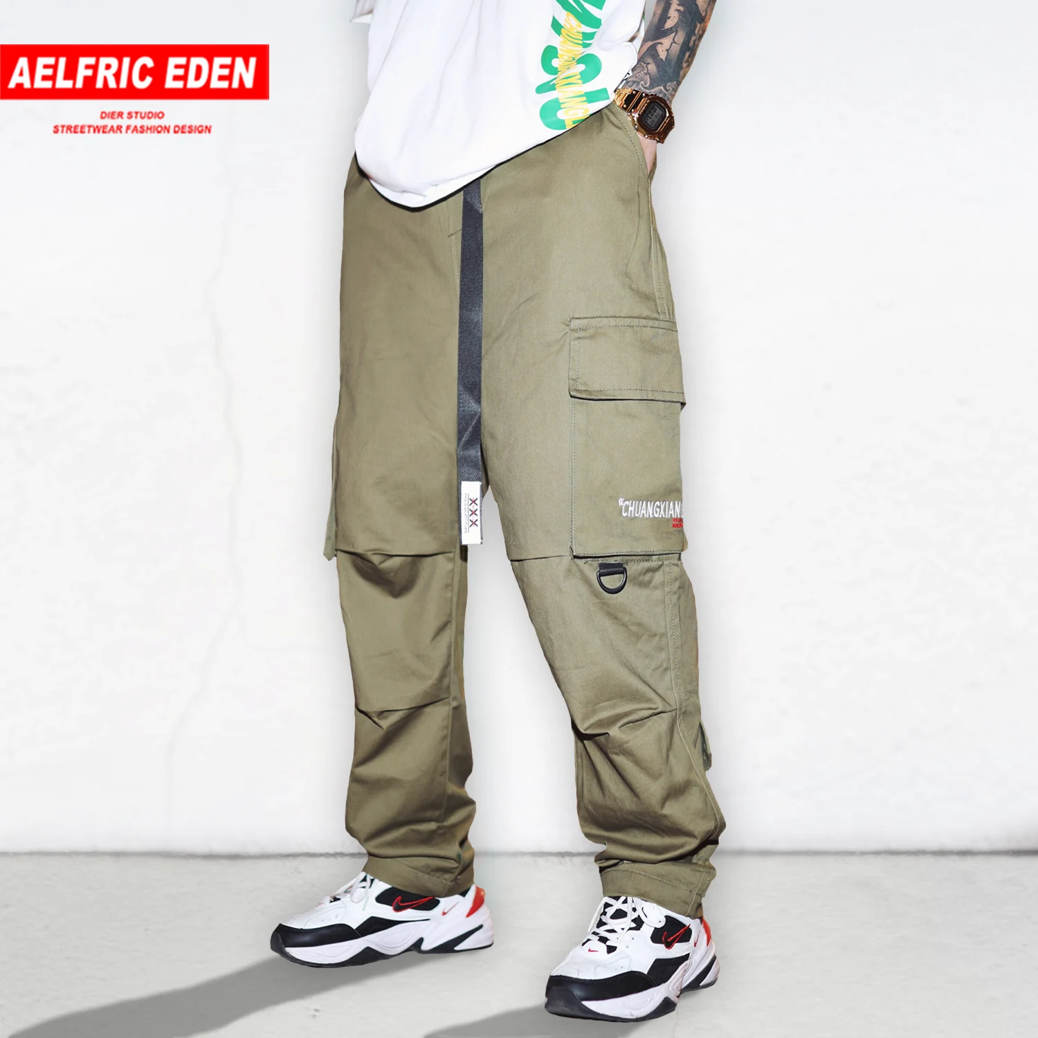 Мужские брюки-карго Aelfric Eden повседневные Прямые брюки с несколькими карманами