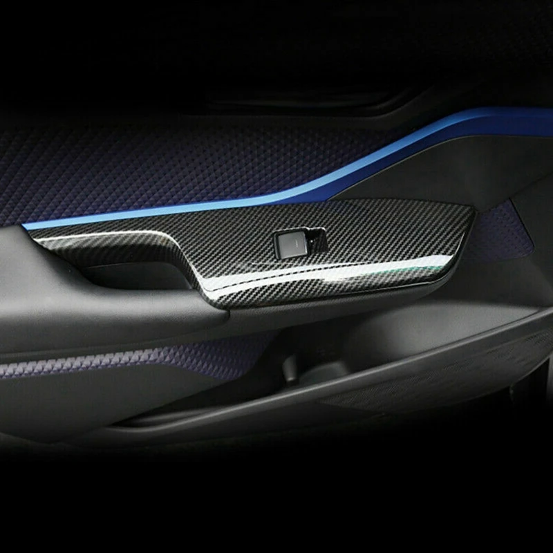 

2 Set Car Accessories: 1 Set ABS Window Lift Switch Button Panel Cover & 1 Set Rear Window Triple-Cornered Blinds Cover