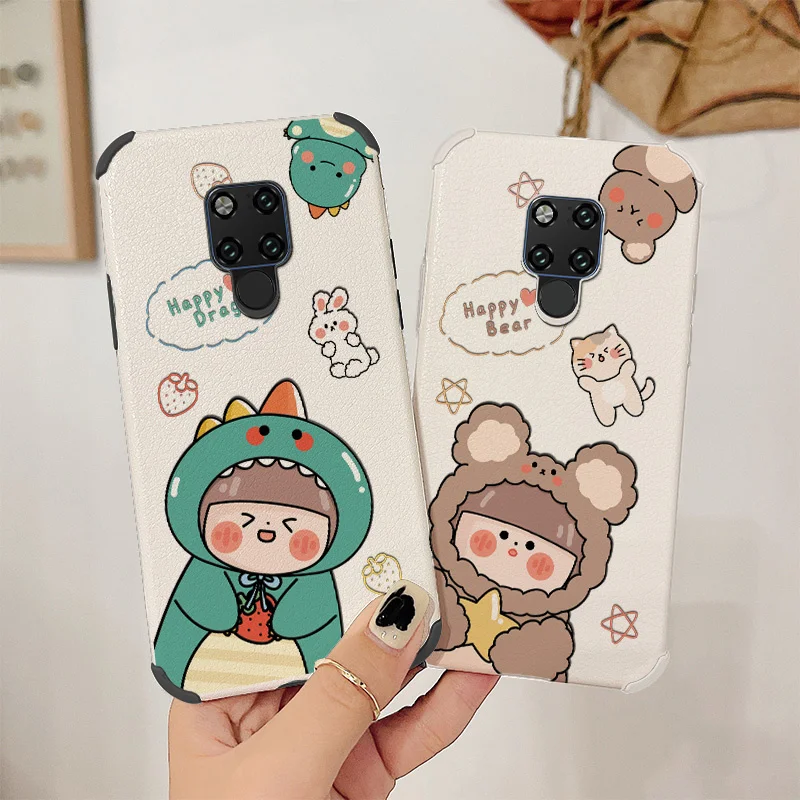 

Happy Bear Girl Phone Case For Huawei Mate 20 20Pro Pro Lite Liquid Silicone Cover