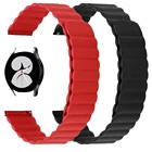 Ремешок кожаный магнитный для Samsung Galaxy Watch 4 Classic 4642 мм 44 мм 40 мм, браслет для наручных часов 20 22 мм