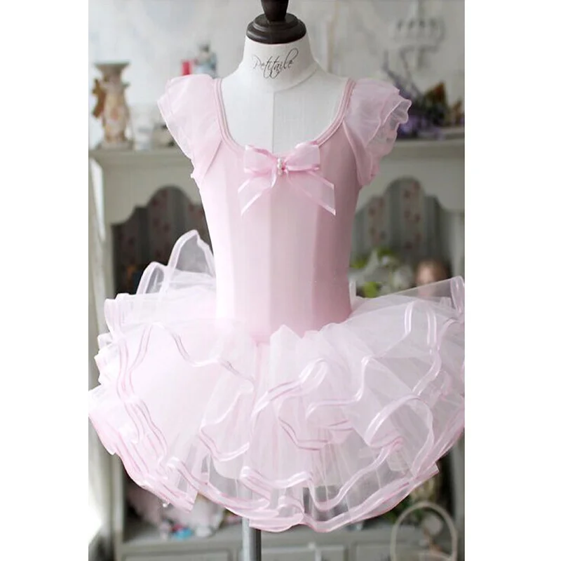 Платье-пачка для девочек гимнастическое розовое желтое - купить по выгодной цене