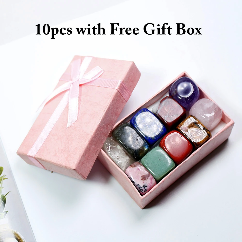 Натуральный Tumblestone объемный микс камней чакры рейки кристаллов, камень для дома Фэншуй Декор ремесла Бесплатная подарочная коробка