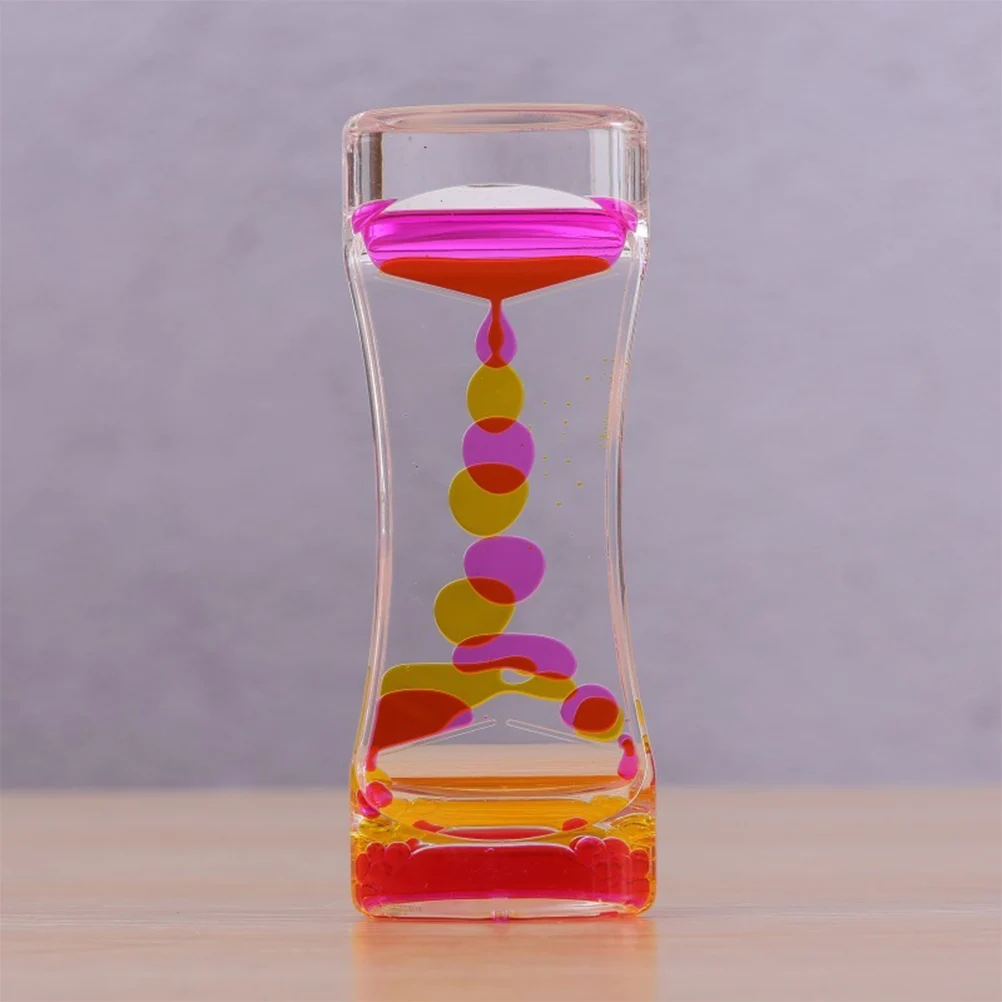 Double Color Sand Hourglasses Colorful Liquid Timer Anxiety Relief Motion Bubble Oil Hourglaslock Home Decor | Дом и сад