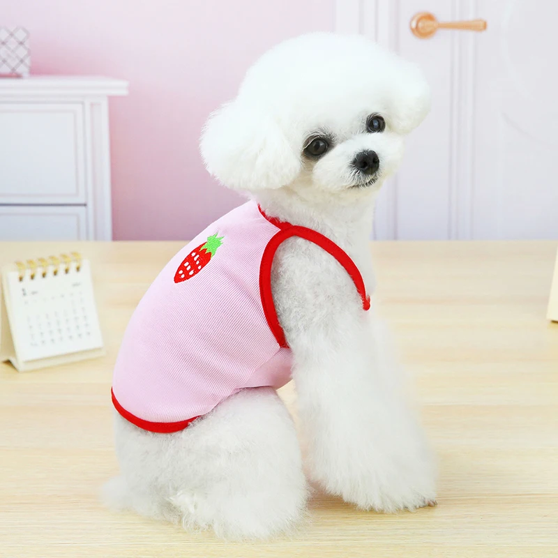 

Cute Fruit Print Dog Shirts Vest Summer Pet Cool Clothes Puppy Cat Vest Costume for Small Medium Dogs Clothes Outfits