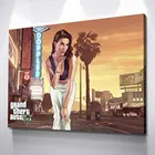 Картина GTA - Девушка 2 красочная Картина на холсте, современный домашний декор комнаты