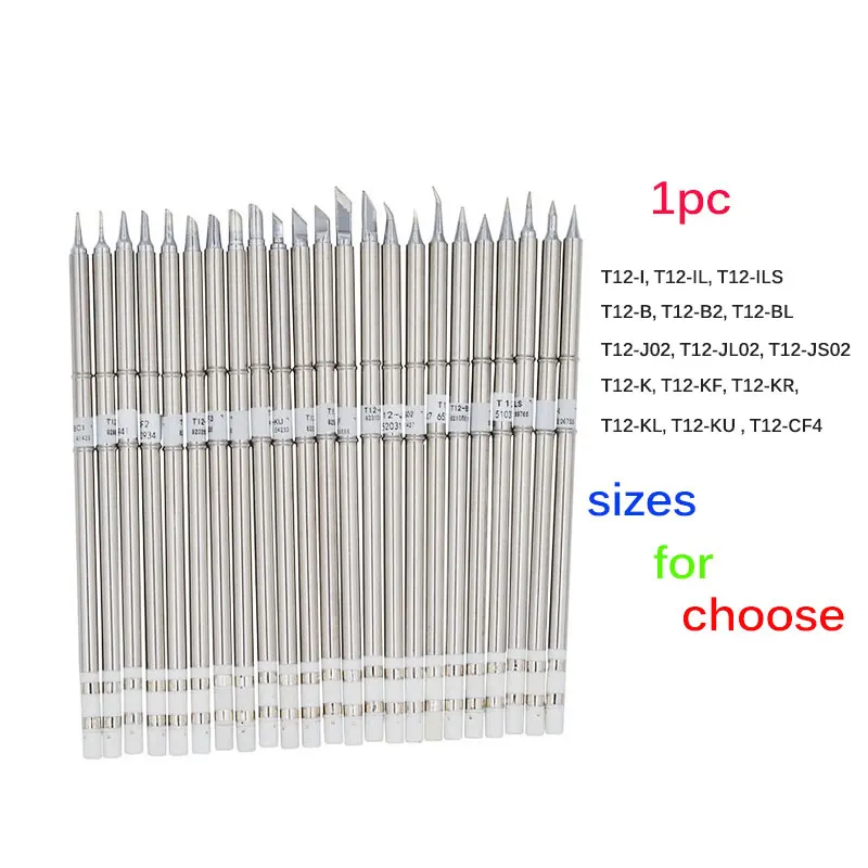 

1pc T12 Series Replace Soldering Iron Tips for Hakko Soldering Rework Station FX-951 FX-952 T12-IL T12-JL02 T12-B T12-BCF3 T12-K