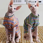 Одежда для кошек на весну и осень одежда для кошек на сфинкса свитер модная одежда в полоску для Сфинкса Толстовка крутая жилетка