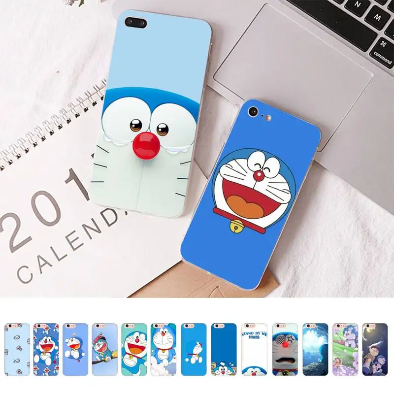 

Cartoon Doraemon magic Cat Phone Case for iPhone 13 11 12 pro XS MAX 8 7 6 6S Plus X 5S SE 2020 XR cover