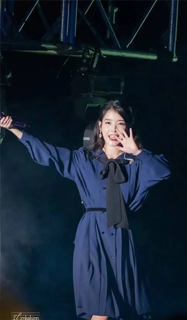 Темно-синее платье с галстуком-бабочкой для женщин DEL LUNA отель же IU Lee Ji Eun длинные и свободные японские платья осень и лето