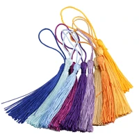100pcspack 13cm color polyester silk long tassels diy craft curtains hang rope fringe trim ornaments clothes sewing accessories