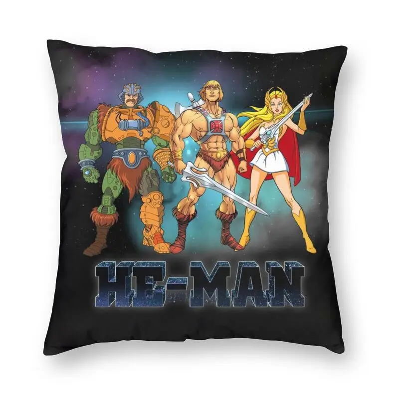 

Masters Of The Universe He-Man Trinity Throw Pillow Case Home Decor Square Anime Cushion Cover Pillowcover for Living Room