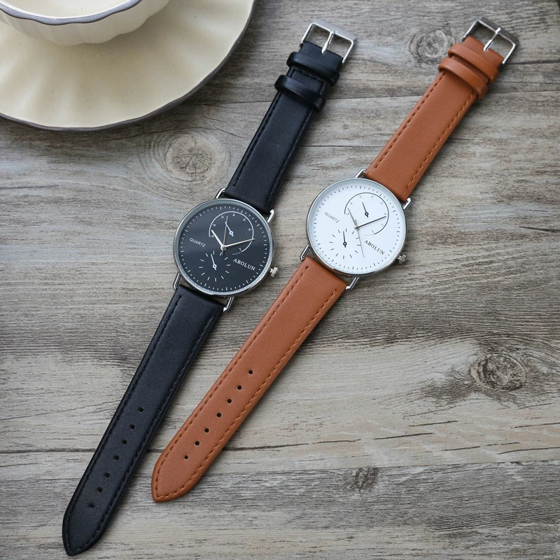 

2022 минималистичные модные простые мужские часы, ультратонкие повседневные наручные часы в подарок для бизнеса, кварцевые часы с кожаным ре...