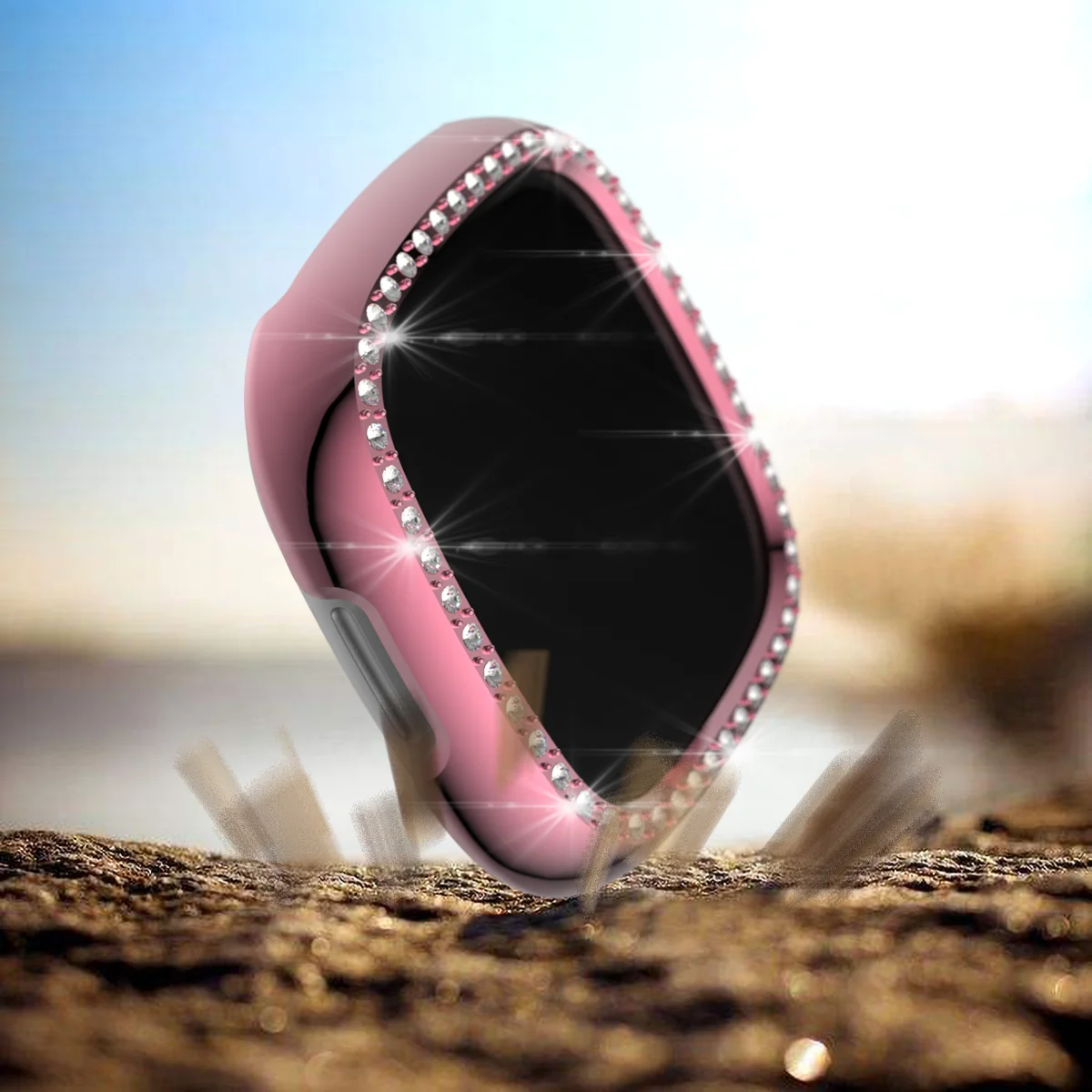 Чехол со стразами для часов Fitbit Versa3 Кристальный защитный противоударный