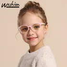 Голубые светящиеся очки для подростков, детская оптическая оправа для мальчиков и девочек, прозрачная компьютерная Антибликовая Защита UV400 2020