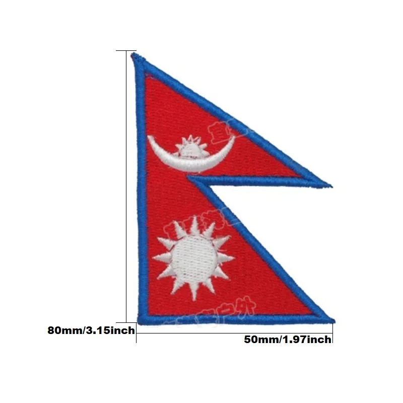Непальский непальский Национальный флаг вышивка патч вышитые патчи Военная