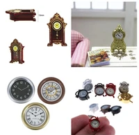 112 scale resin dollhouse miniature wall clock play doll house miniaturas pretend play furniture toy home decor accessories toy