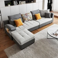 linsy european style modern chaise large sized 123 u shape corner sofa set sectional 996