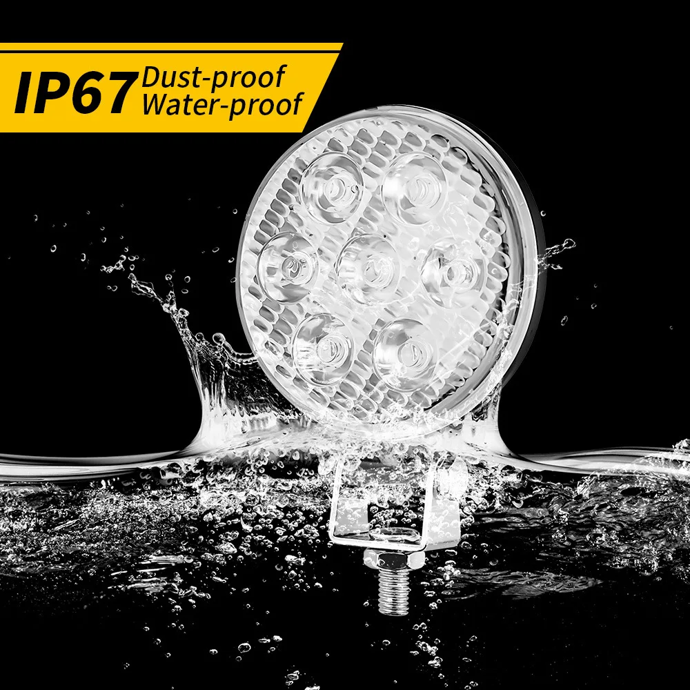 21 Вт светодиодные фары для внедорожников работы Водонепроницаемые лампы 4x4 ATV UTV