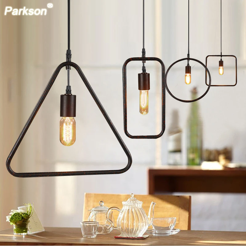 Ретро подвесной светильник винтажная металлическая Геометрическая графическая