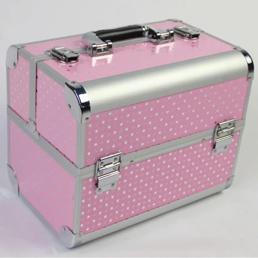 Large Capacity Storage Box Multi Colours Makeup Organizer Pink Jewelry Make Up Cosmetic Girl's Gift | Дом и сад