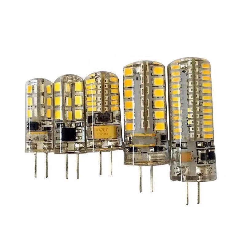 Светодиодная лампочка G4 силиконовая Led лампа теплого и белого света с углом