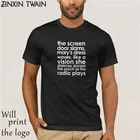 Футболка мужская с коротким рукавом, винтажный топ с коротким рукавом и круглым вырезом, Брюс весенне