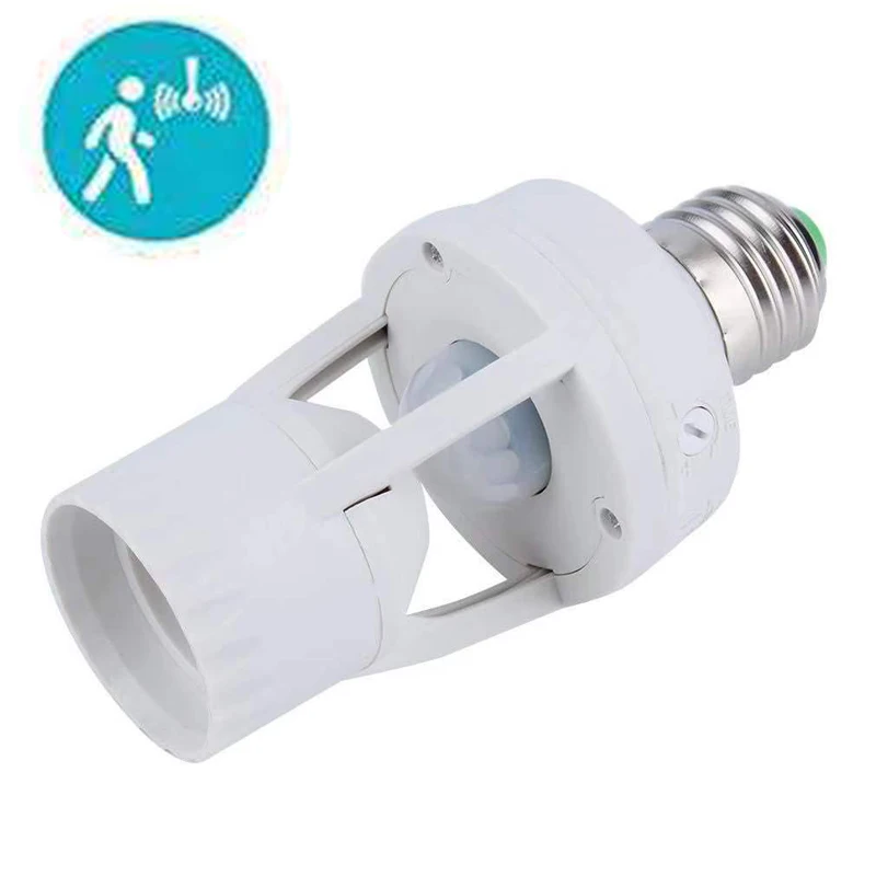 

360 Degrees PIR Human Induction Motion Sensor LED Night Lamp Socket Base E27 AC 110V-220V Delay Time Adjustable Switch