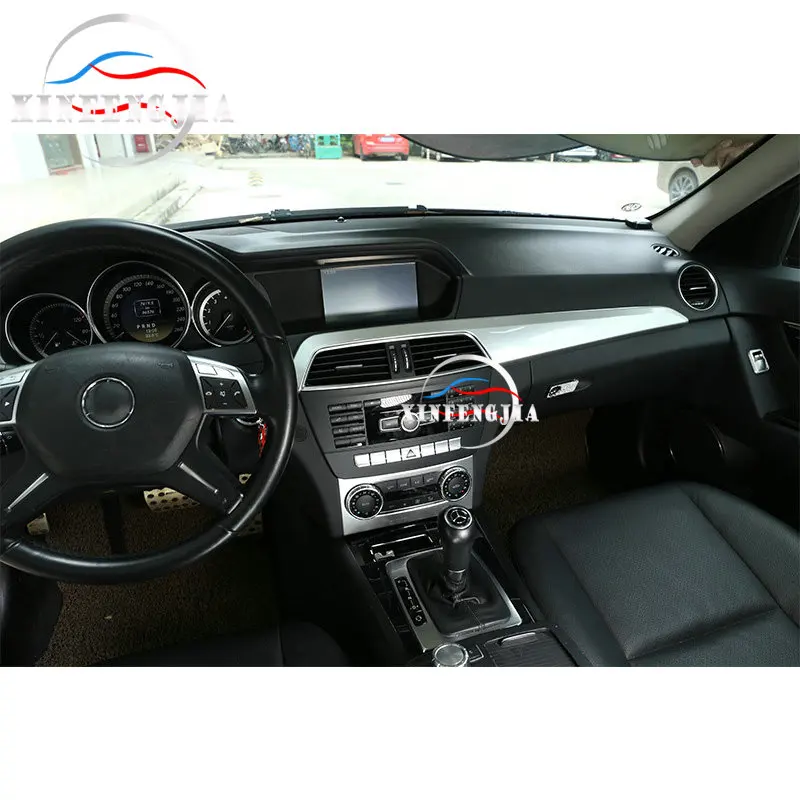 

Chrome Silvery Front Center Console Instrument Panel Trim Cover For Mercedes-Benz C Class W204 12-14