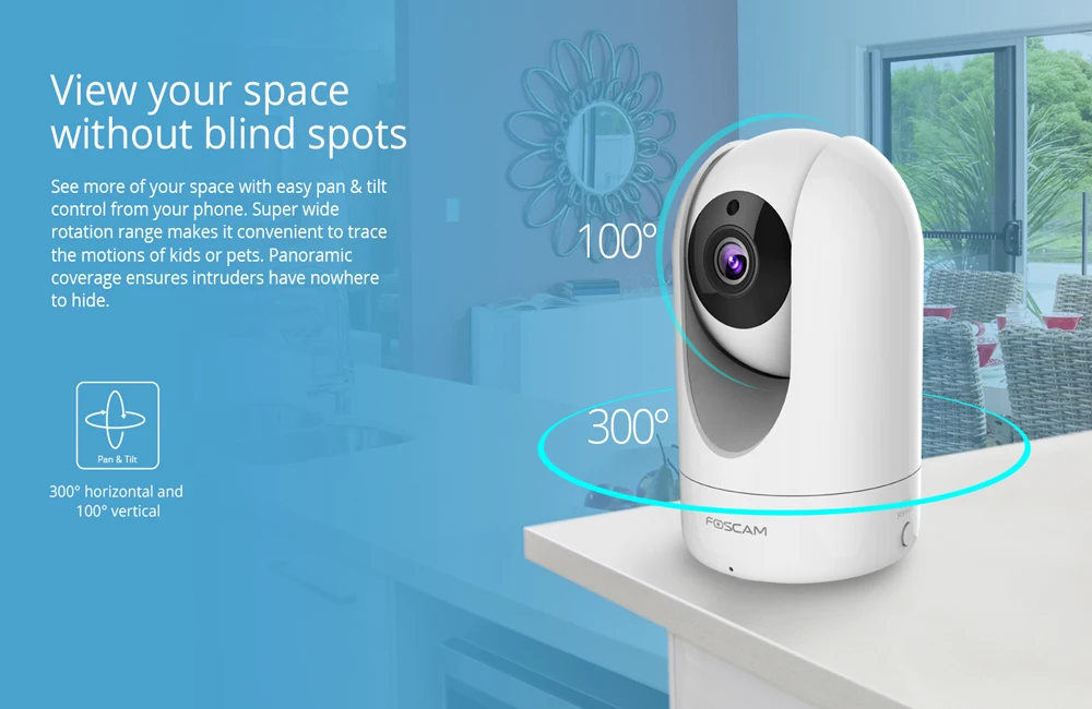 Foscam R2 1080P 2,0 MP FHD Беспроводная P2P IP камера наблюдения с 26 футов ночного видения wifi IP камера