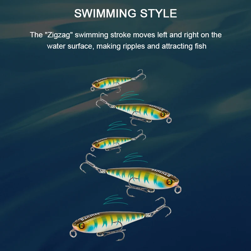 Banshee 75 мм 7 г Stickbait японский дизайн Topwater Walking Dog плавающие карандашные приманки