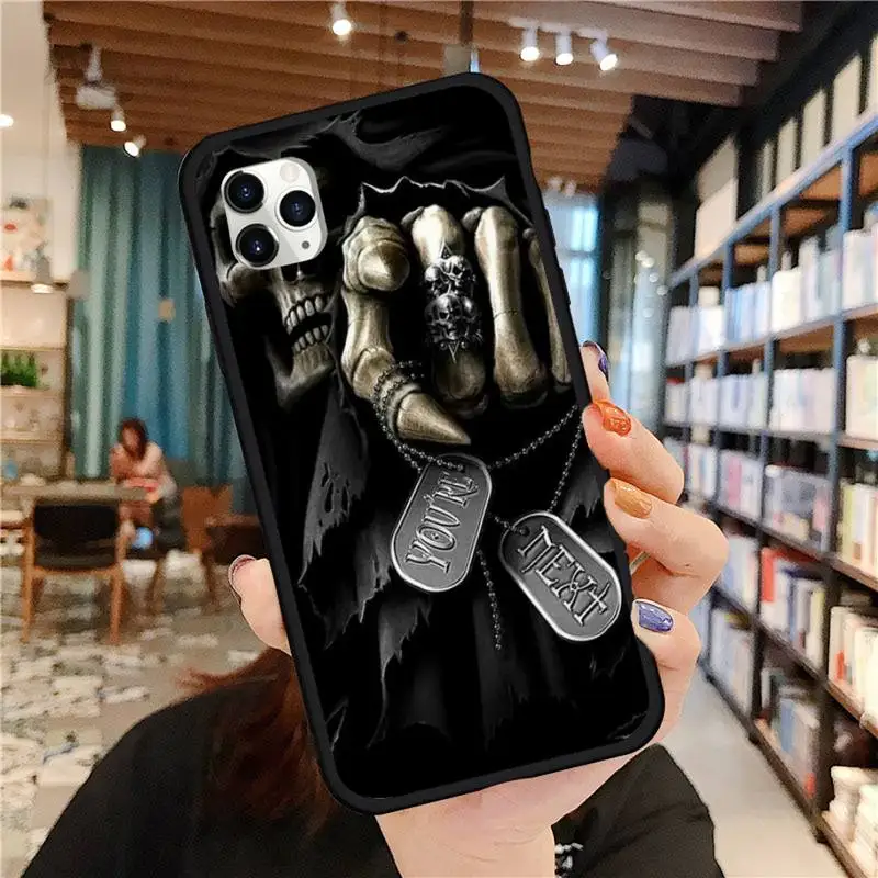 

Grim Reaper Skull Skeleton Phone Case for iPhone 11 12 pro MINI XS MAX 8 7 6 6S Plus X 5S SE 2020 XR