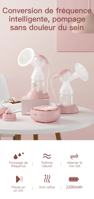 Hovineumoo Tire Lait Électrique Main Libre, Tire-lait Sans Fil Portable Avec Ecran Tactile LCD