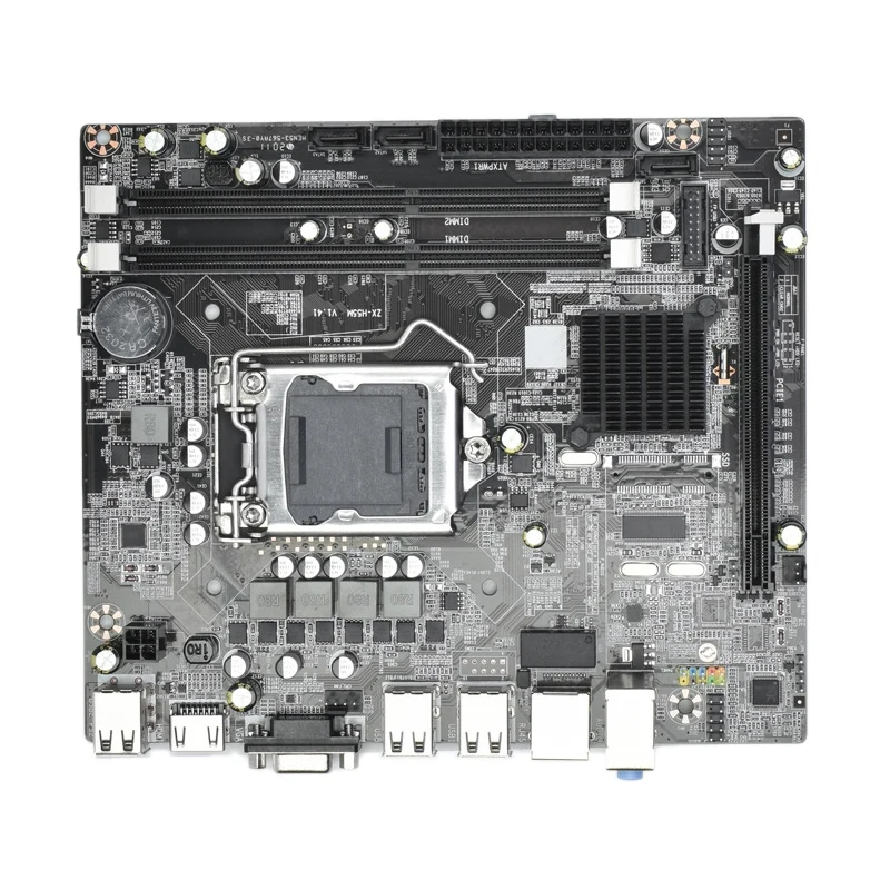 Материнская плата H55 LGA1156 DDR3 поддерживает 8G SATA2.0 PCI-E X16 для серверной серии |