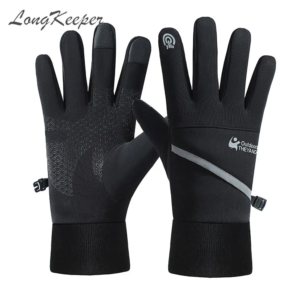 LongKeeper Mens Fingerless Leather Gloves Dancing Party Show Glove for Men Autumn Mittens Black Gold Silver Luvas SXJ139