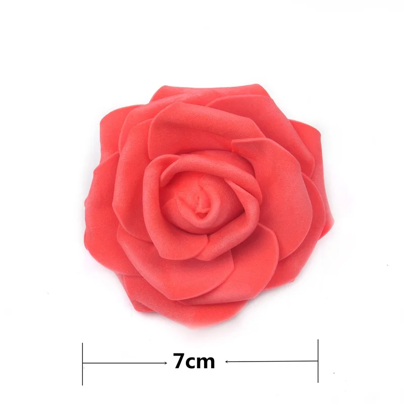 100 шт. декоративные розы из вспененного материала 7 см