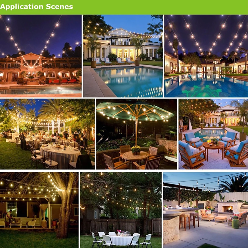 Светодиодный светильник гирлянда LITOM Рождественский уличный водонепроницаемый