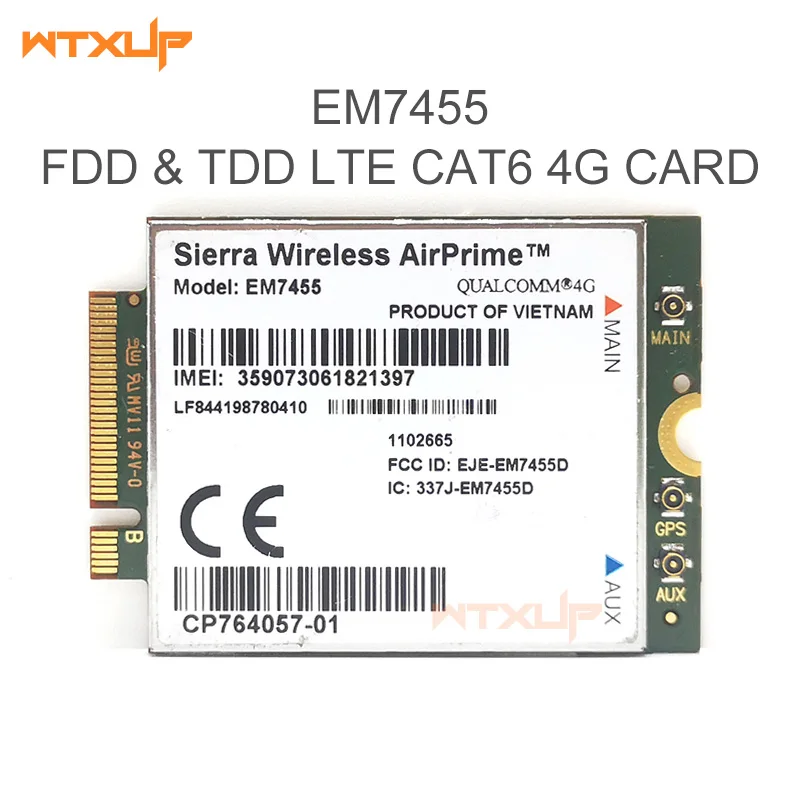 Sierra Wireless EM7455 FDD/TDD LTE Cat6 NGFF/M.2 4G модуль карта 300 Мбит/с|3G модемы| |