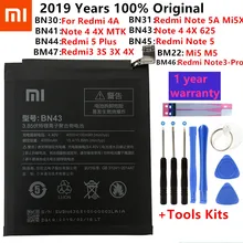 Сменный аккумулятор Xiao mi для Xiao mi Red mi 3 3S 3X 4X 4A 5A 3 pro 5 Plus Note 3 4 4X5 5A 6 7 Pro mi 5 mi 5X батареи