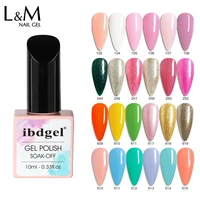 12 pcs ibdgel color uv nail gel polish glitter quality hot sales varnish gelpolish for nail art gel lacquer nail lak gellak 10ml