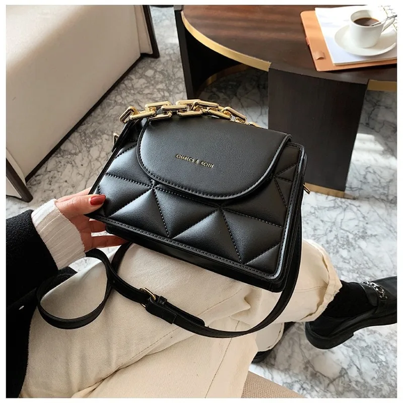 

2020new fashion ladies bag trend Korean version texture chain handbag high quality PU single shoulder messenger small square bag