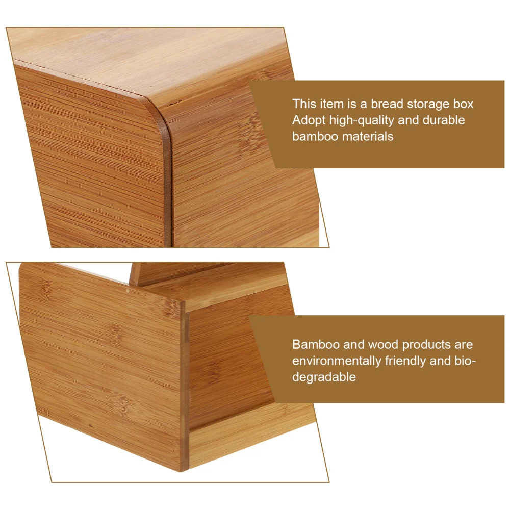 

1pc Bamboo Bread Box Snack Storage Case Bread Holder (Assorted Color)
