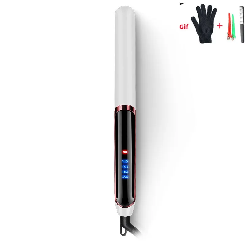 ЖК дисплей 2 в 1 Керамический выпрямитель для волос Расческа завивки красота уход