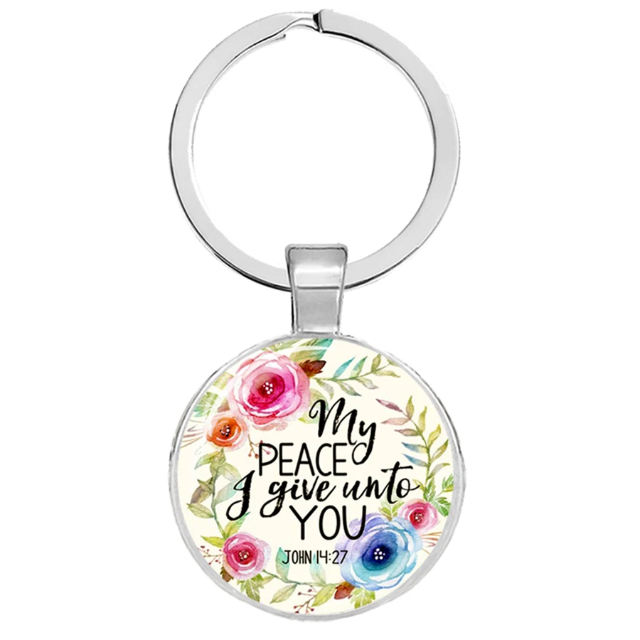 Новые Библейские стихи брелок роза библейские стихотворения подвески брелоки