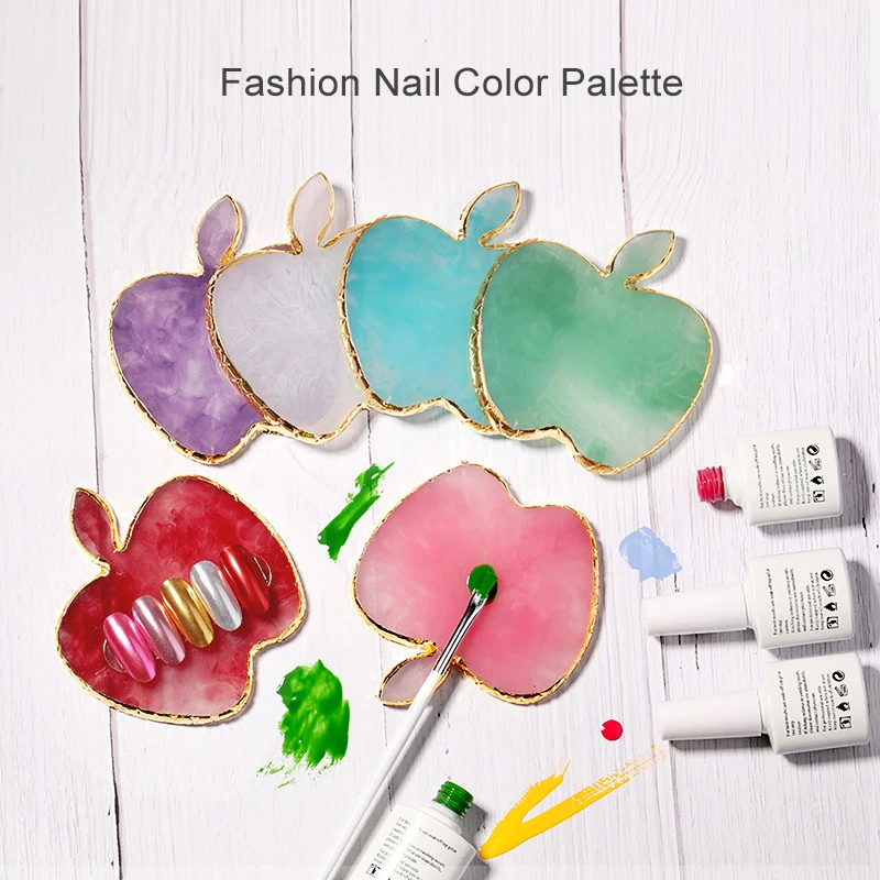 1 шт. Креативный дизайн в форме яблока Палитра для дизайна ногтей инструменты